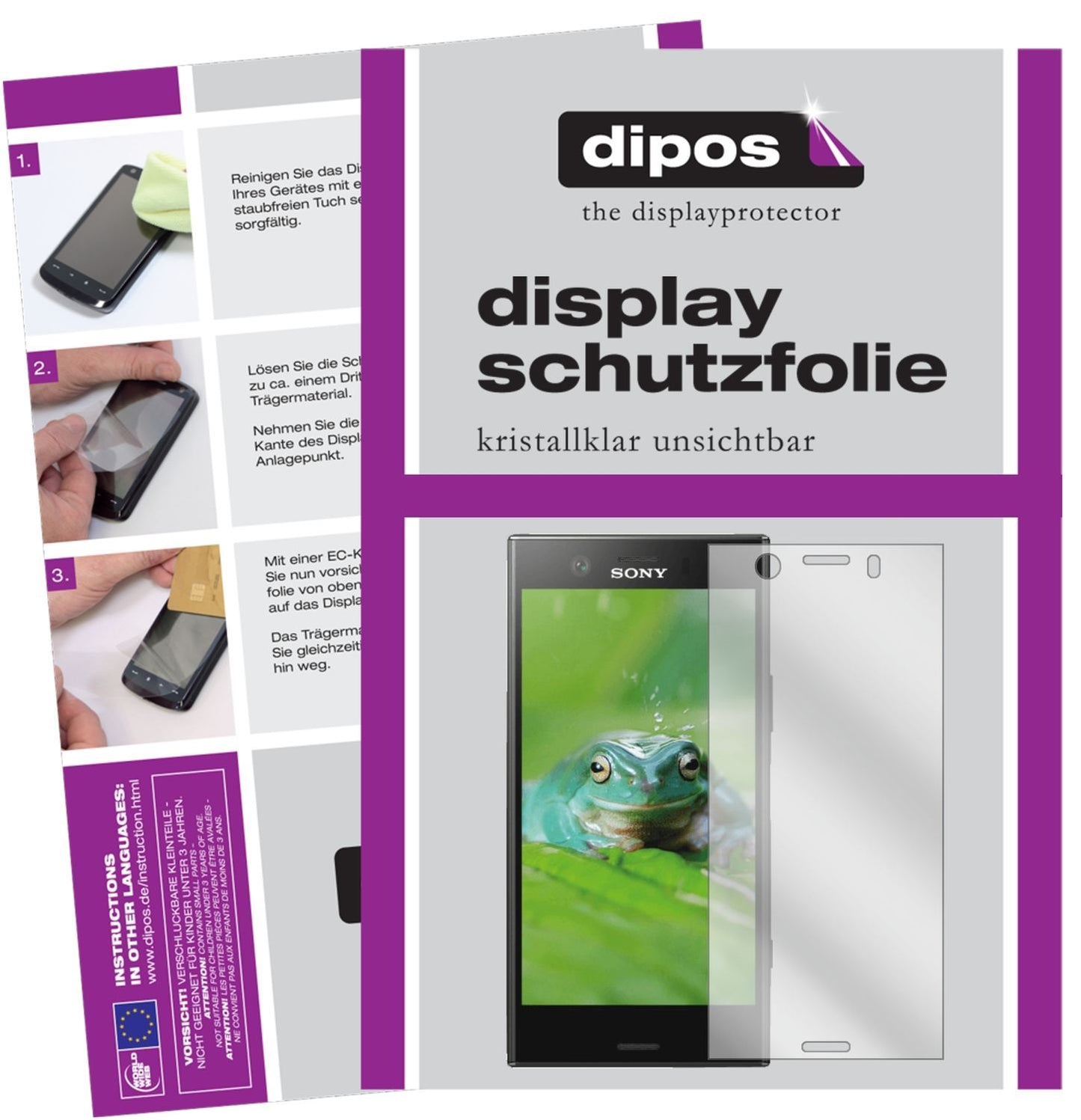 2x Schutzfolie klar für Sony Xperia XZ1 Compact Di (1)