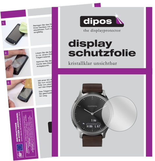 6x Schutzfolie klar für Garmin vivomove HR Display (1)