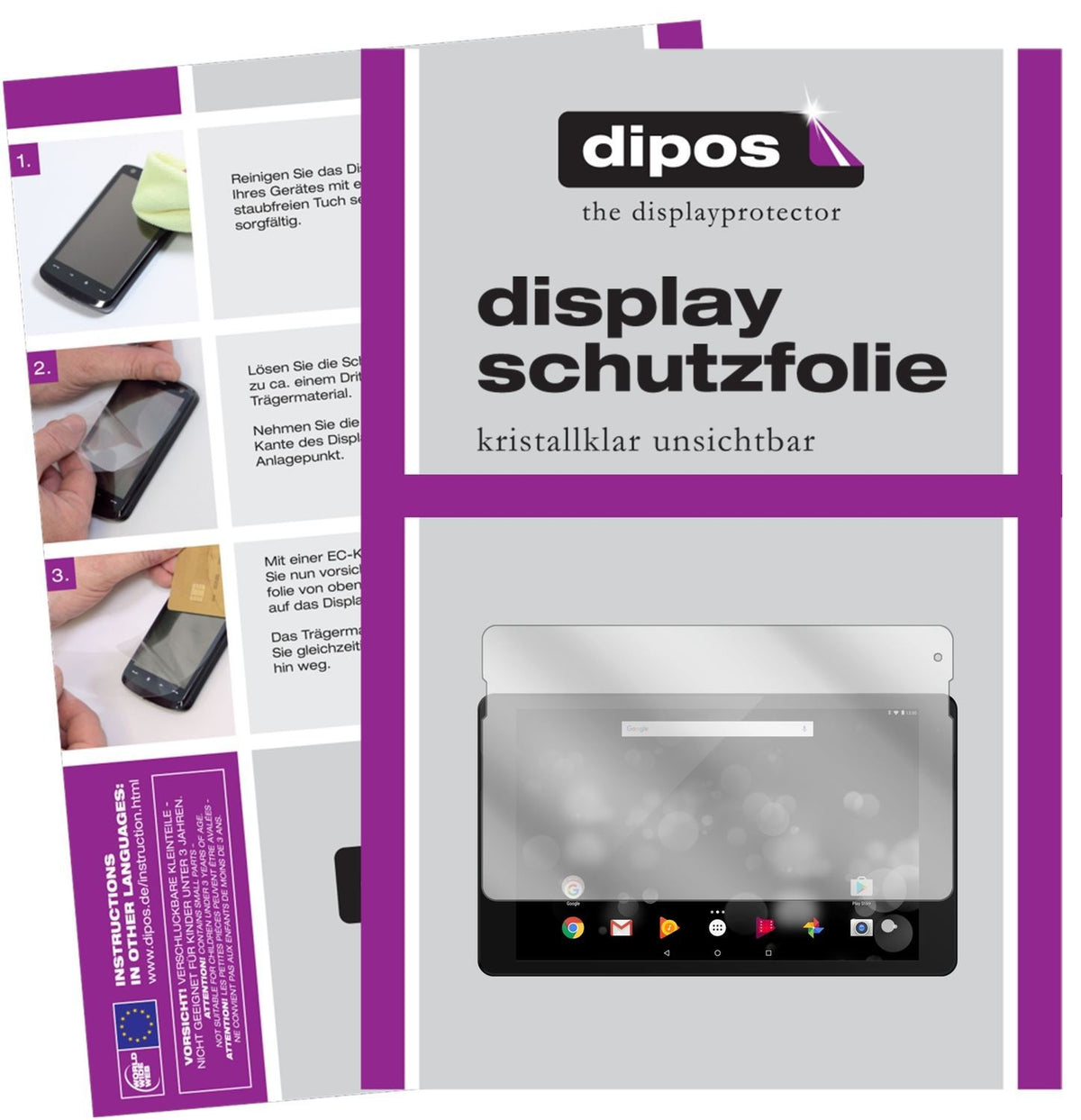 2x Schutzfolie klar für TrekStor PrimeTab P10 Disp (1)