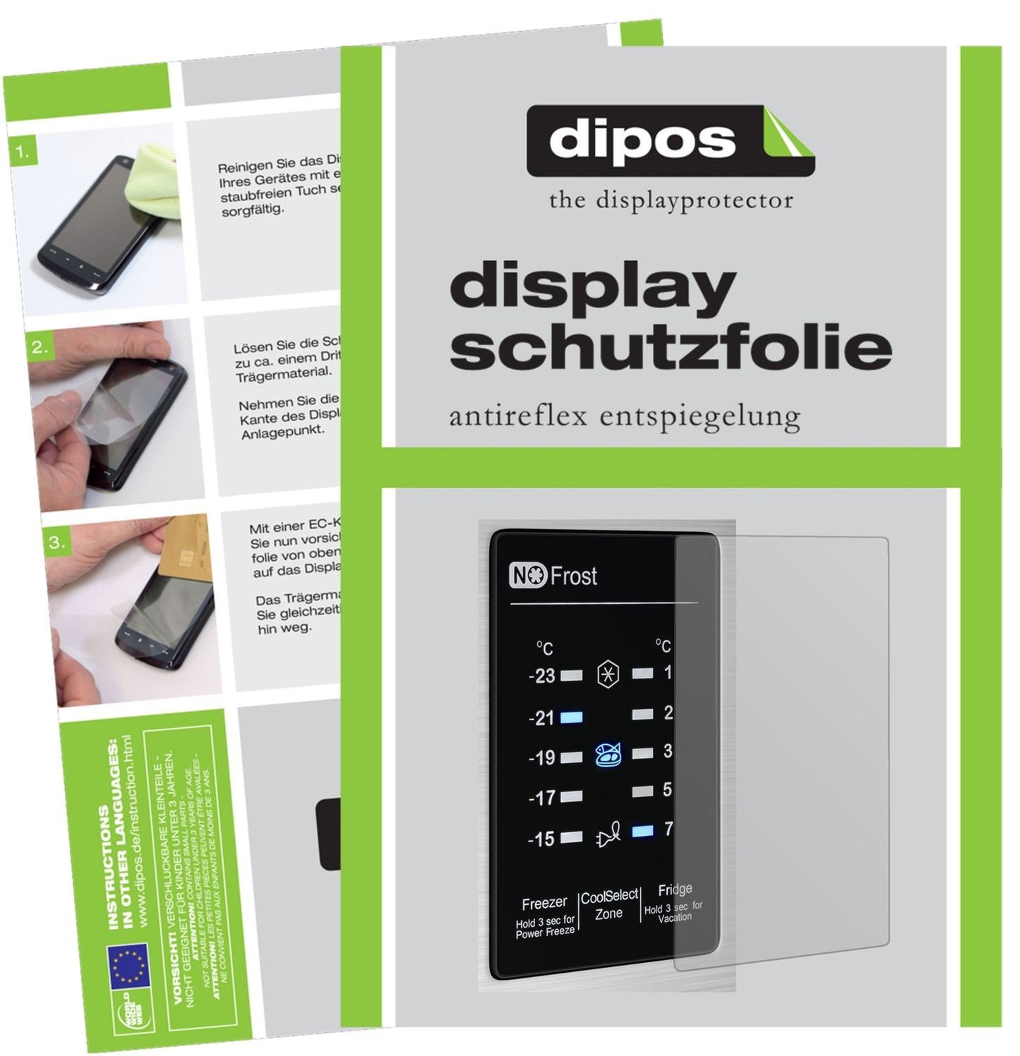 2x Schutzfolie matt für Samsung RB29FERNCSAEF Disp (1)