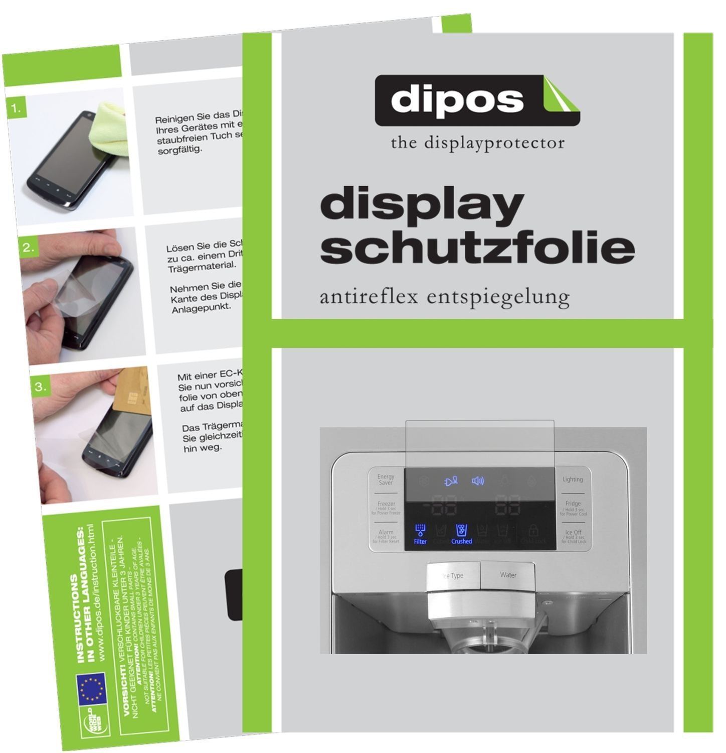 2x Schutzfolie matt für Samsung RFG23UERS1/XEF Dis (1)