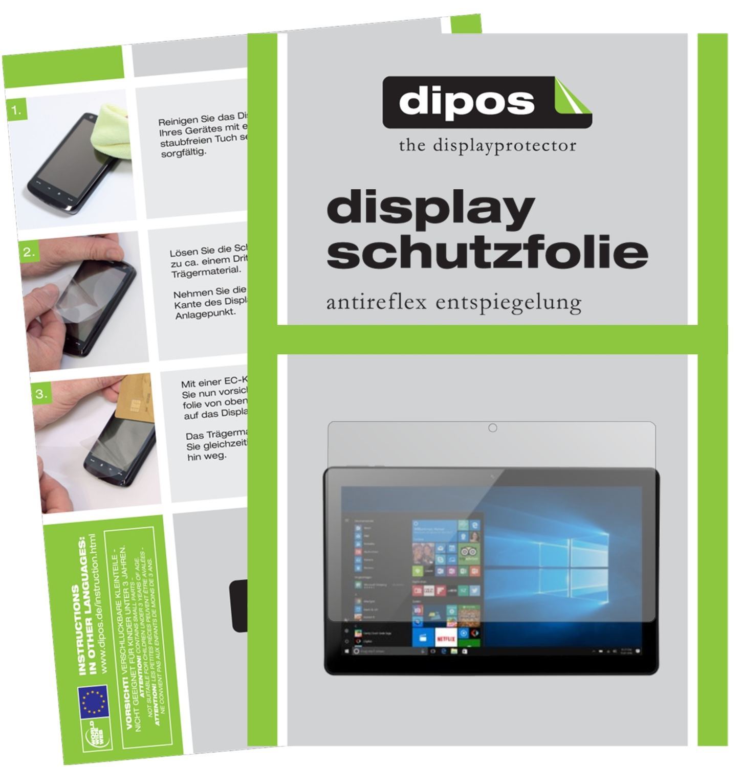 2x Schutzfolie matt für Odys Fusion Win 12 Pro 2in (1)
