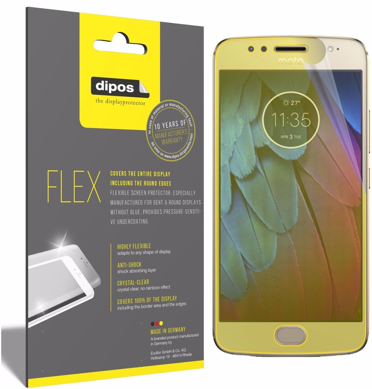 3x 3D Full Cover Schutzfolie für Motorola Moto G5s (1)
