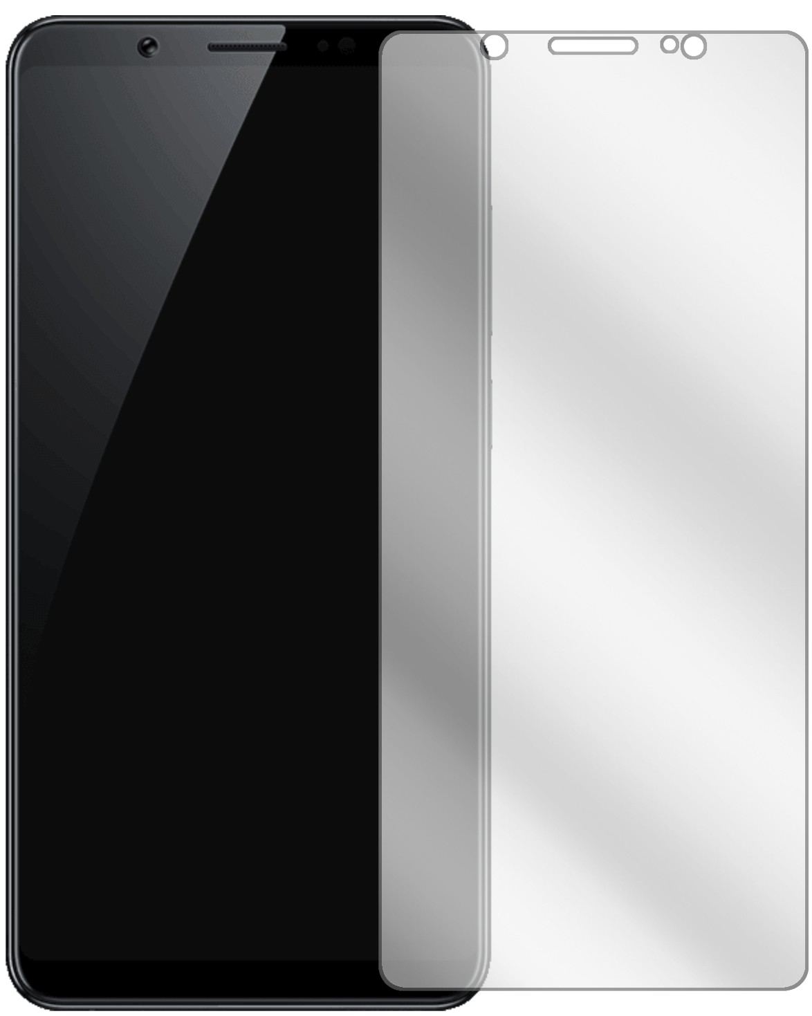2x Schutzfolie klar für Vivo V7+ Display-Schutzfol (2)
