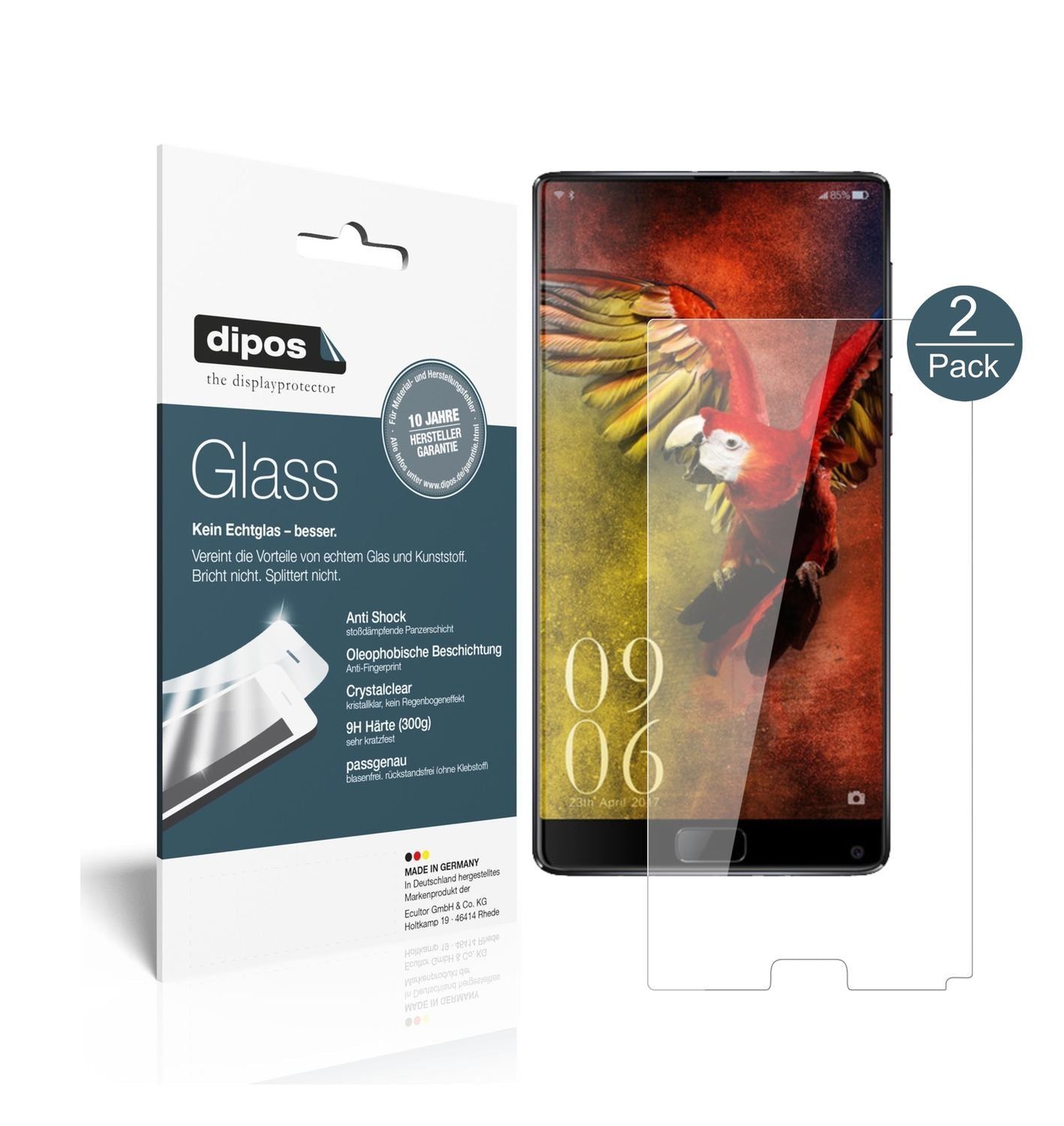 2x 9H Schutzfolie für Elephone S8 Panzerfolie (1)