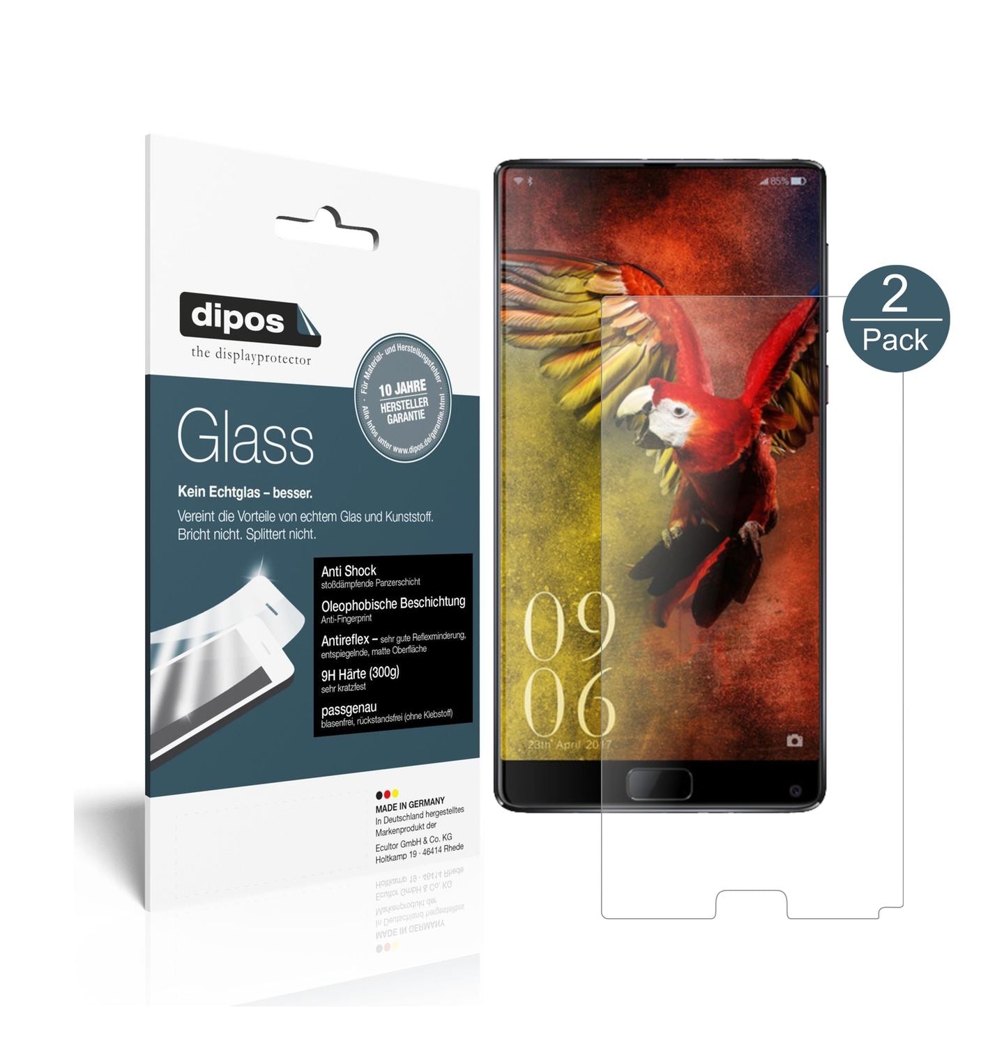 2x 9H Schutzfolie matt für Elephone S8 Panzerfolie (1)