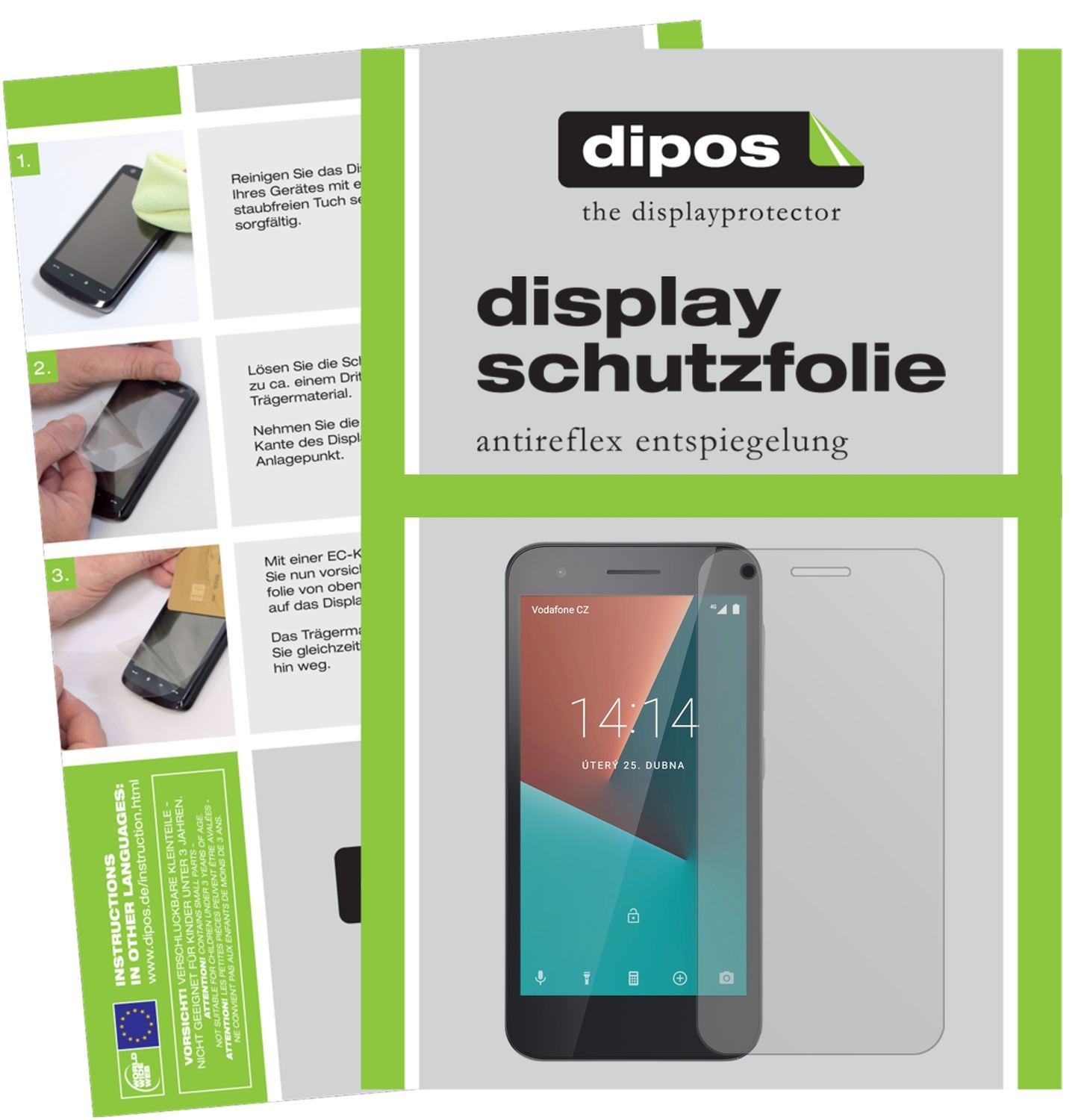 6x Schutzfolie matt für Vodafone Smart E8 Display- (1)