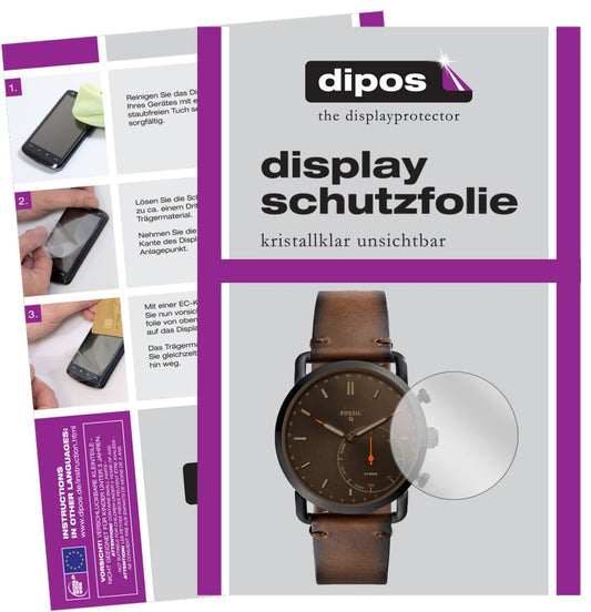 6x Schutzfolie klar für Fossil Q Commuter Display- (1)