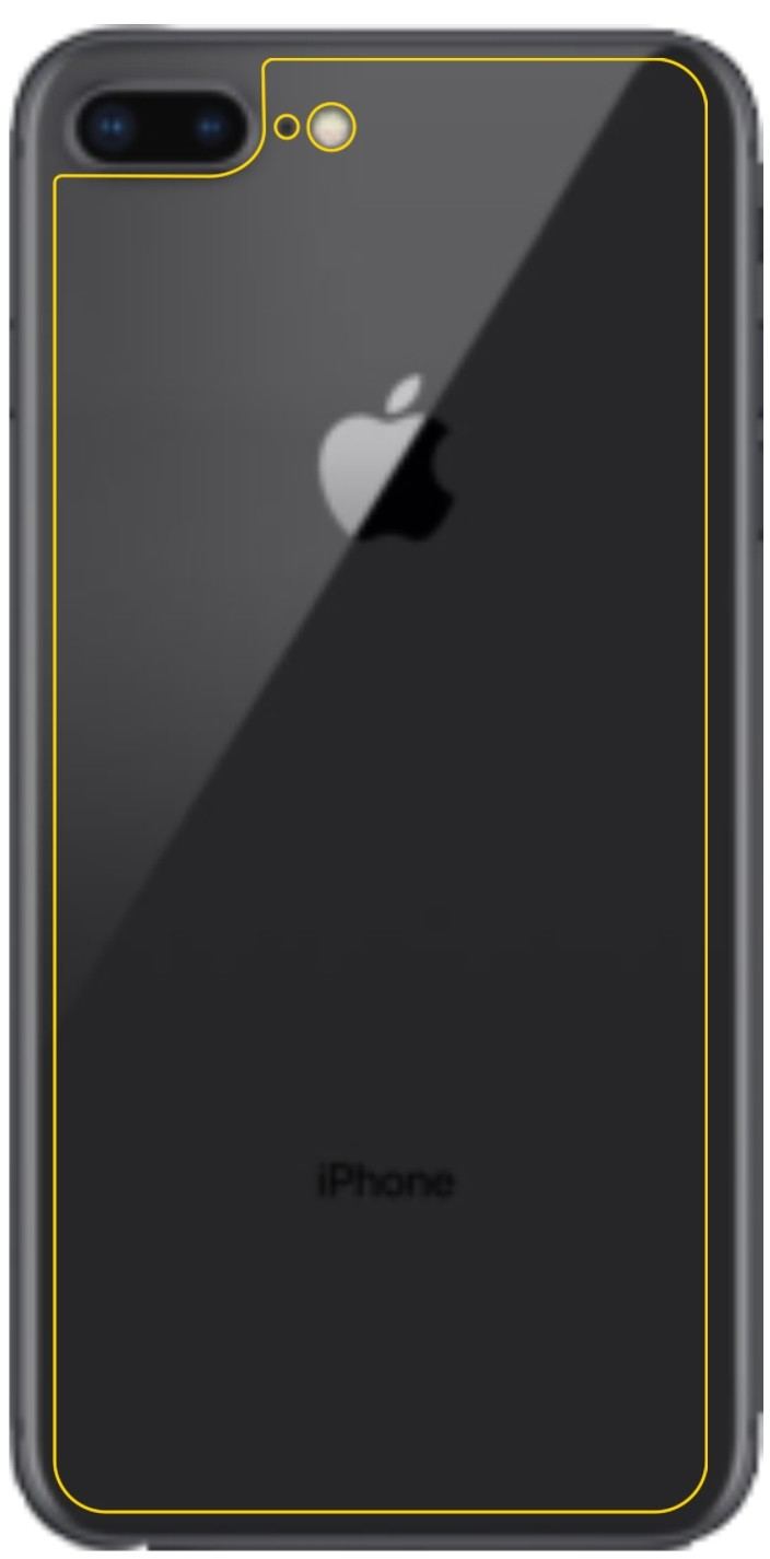 6x Schutzfolie matt für Apple iPhone 8 Plus Rückse (6)