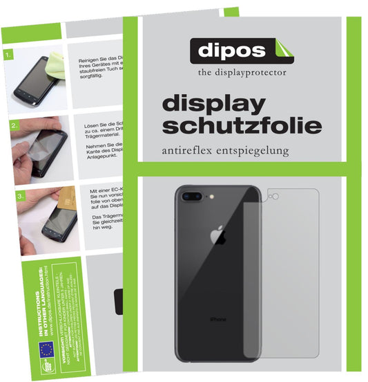 2x Schutzfolie matt für Apple iPhone 8 Plus Rückse (1)