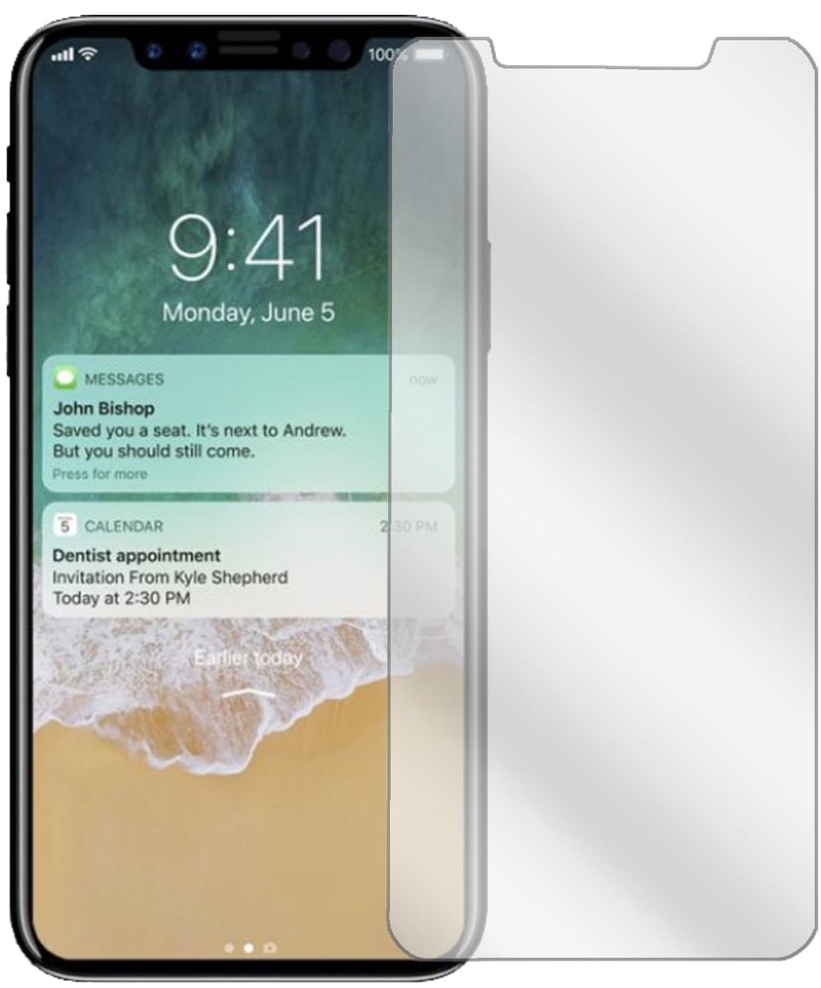 4x Schutzfolie klar für Apple iPhone X Display-Sch (2)