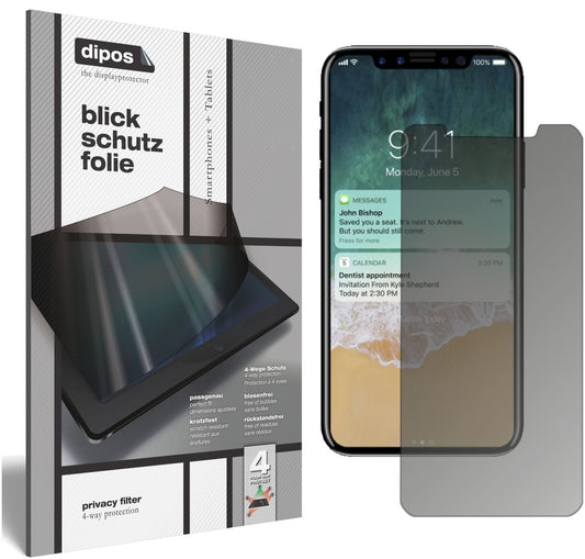 Blickschutzfolie für Apple iPhone X matt Schutzfol (1)