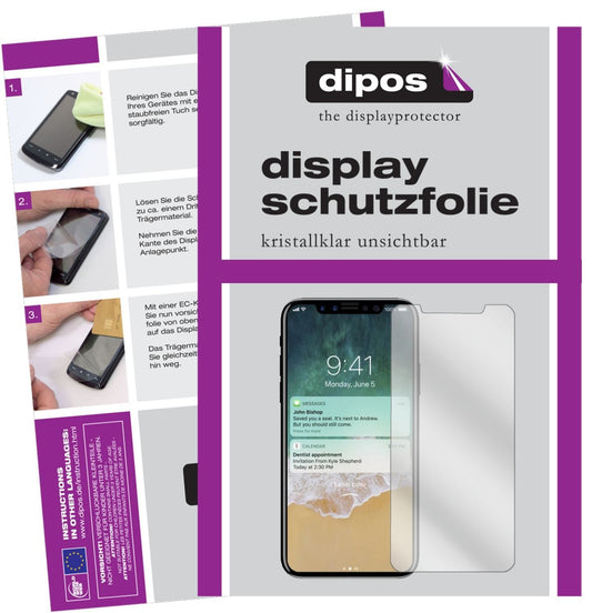 2x Schutzfolie klar für Apple iPhone X Display-Sch (1)