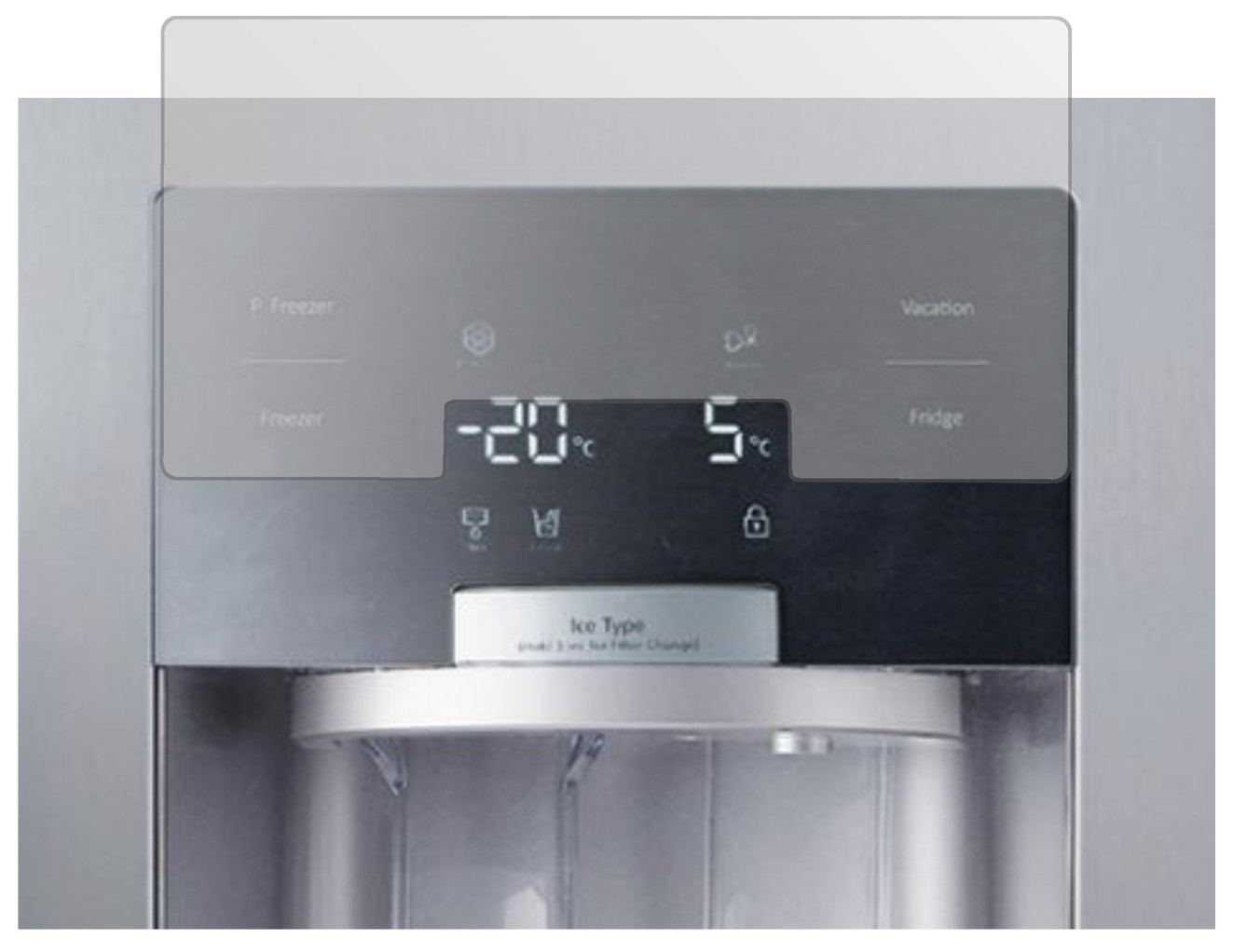 2x Schutzfolie matt für Samsung RS7778FHCSLEF Disp (2)
