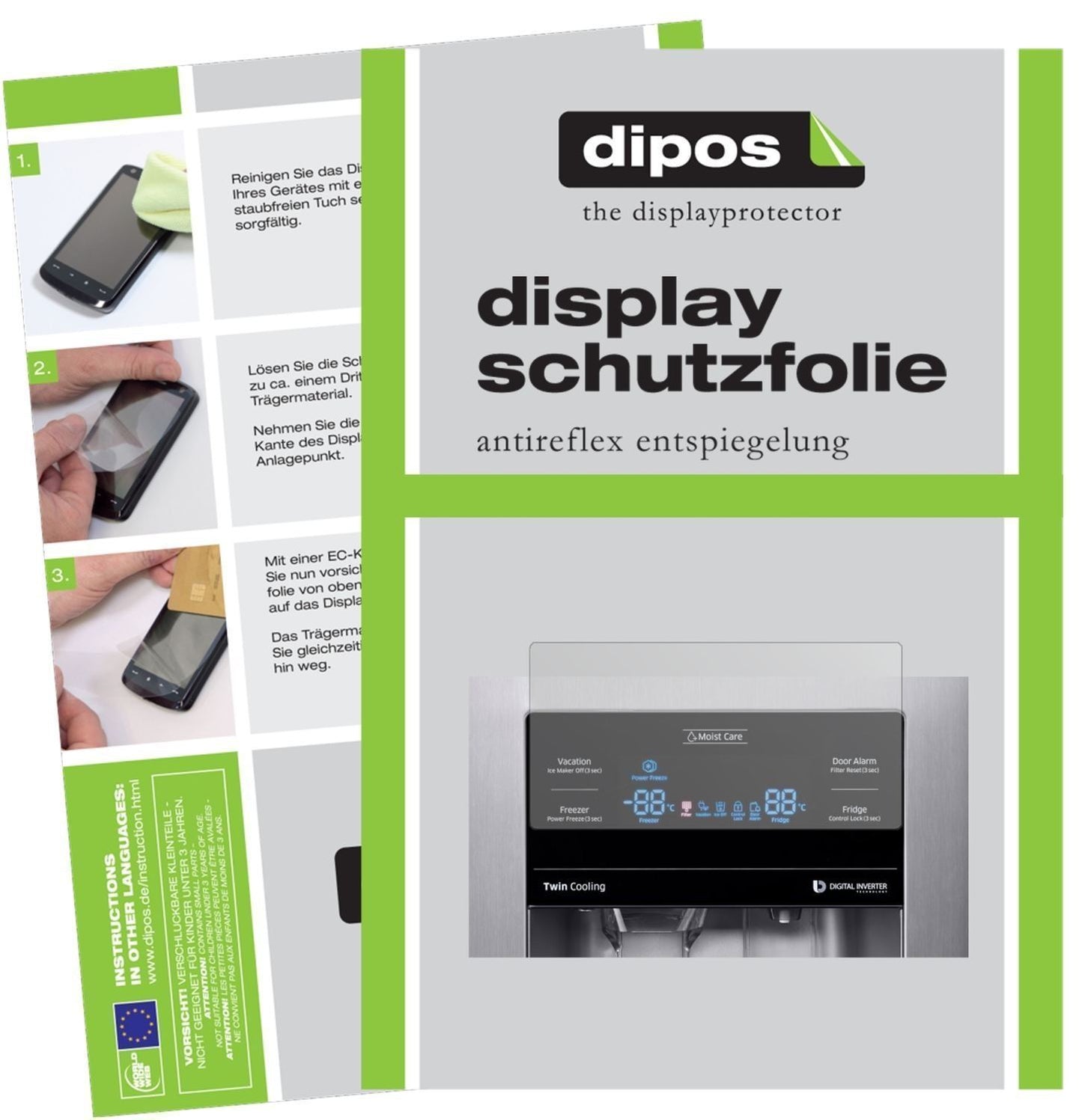 2x Schutzfolie matt für Samsung RS53K4400SA / EG D (1)
