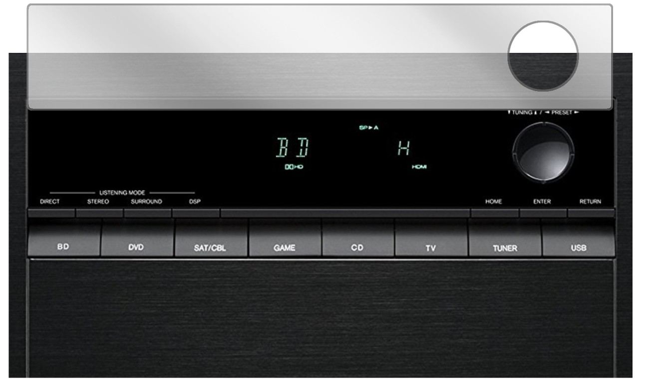 3x Schutzfolie klar für Onkyo TX-SR252 Display-Sch (2)
