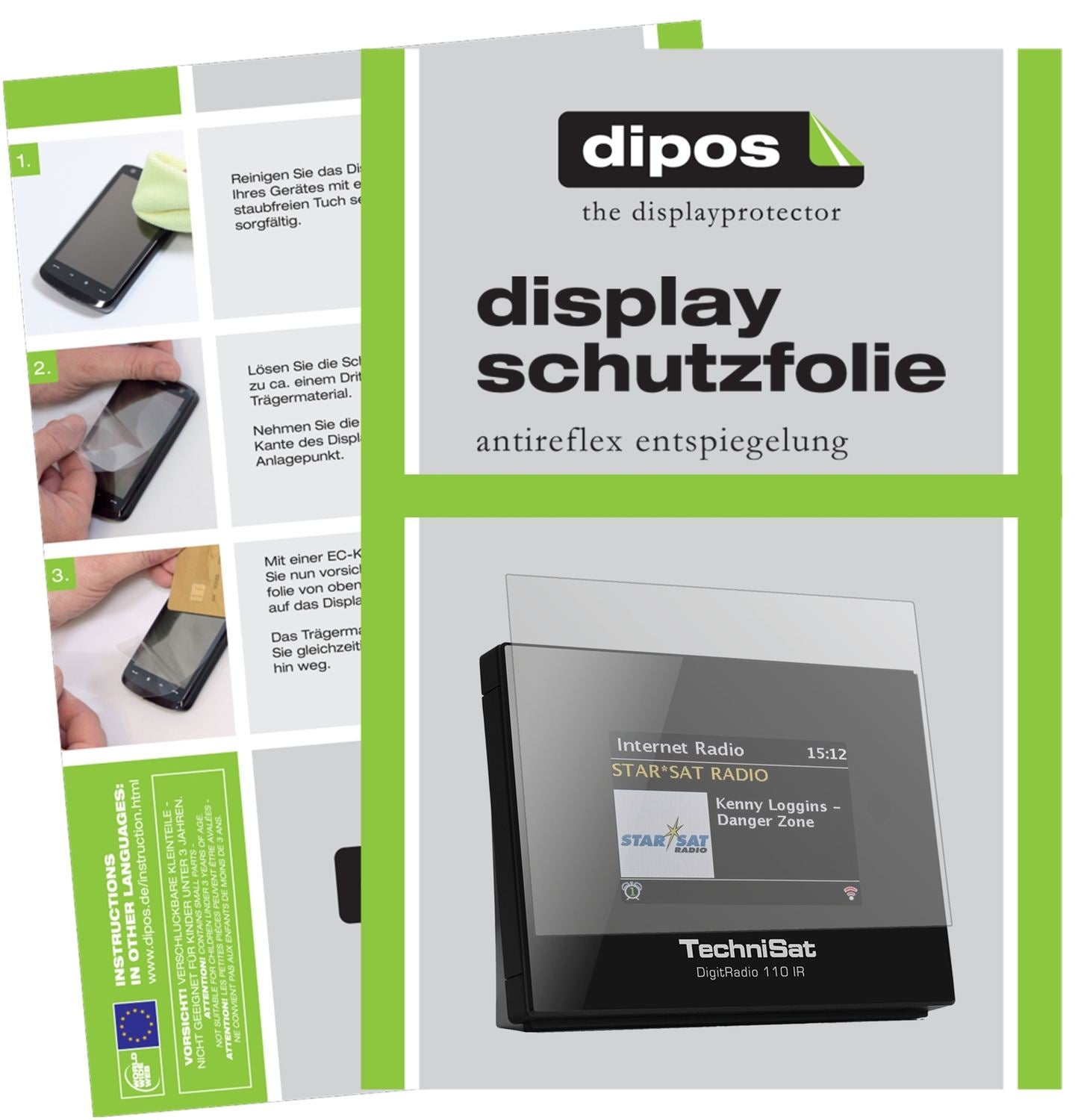 3x Schutzfolie matt für TechniSat DigitRadio 110 I (1)