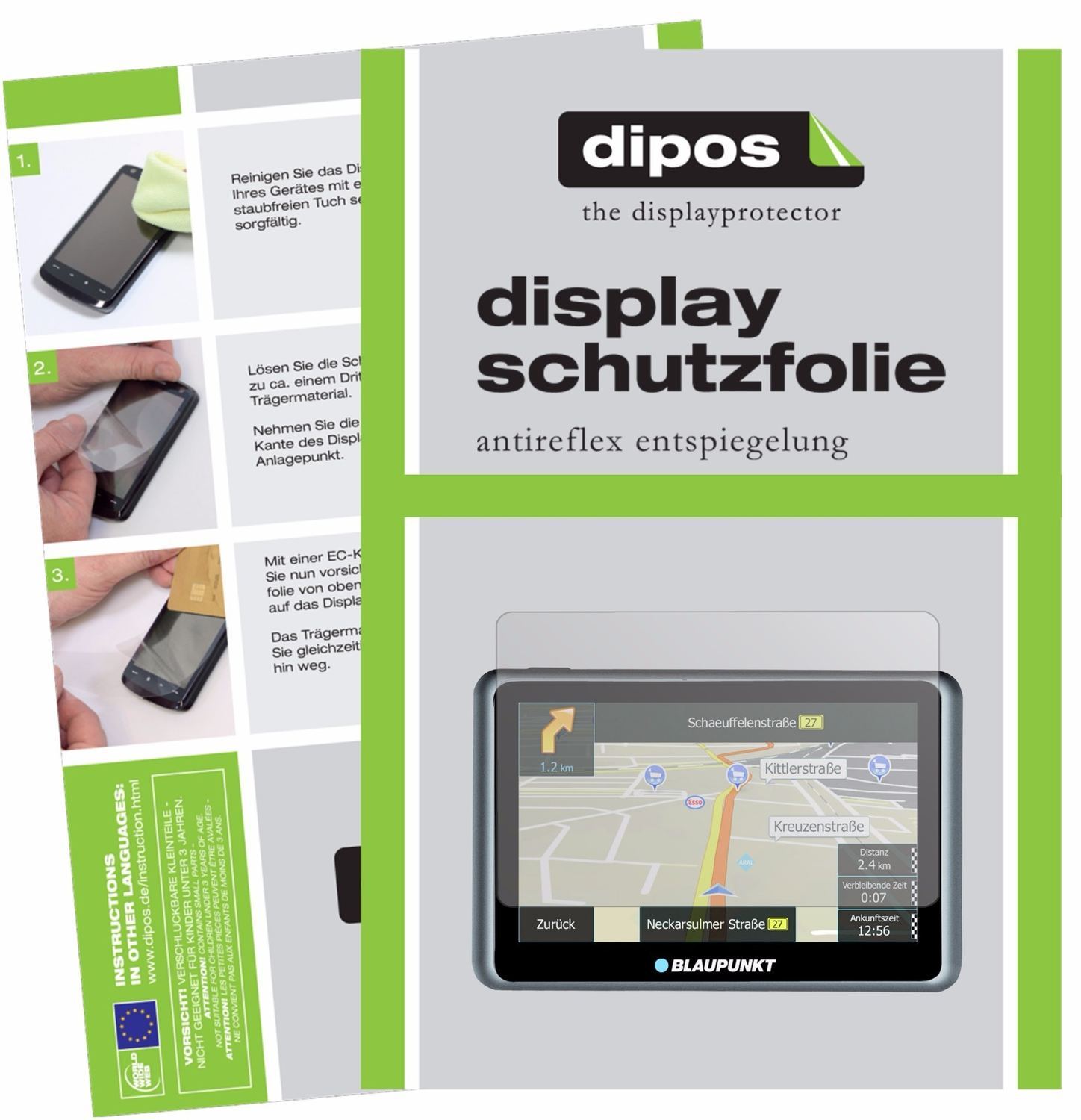 3x Schutzfolie matt für Blaupunkt TravelPilot 55 A (1)