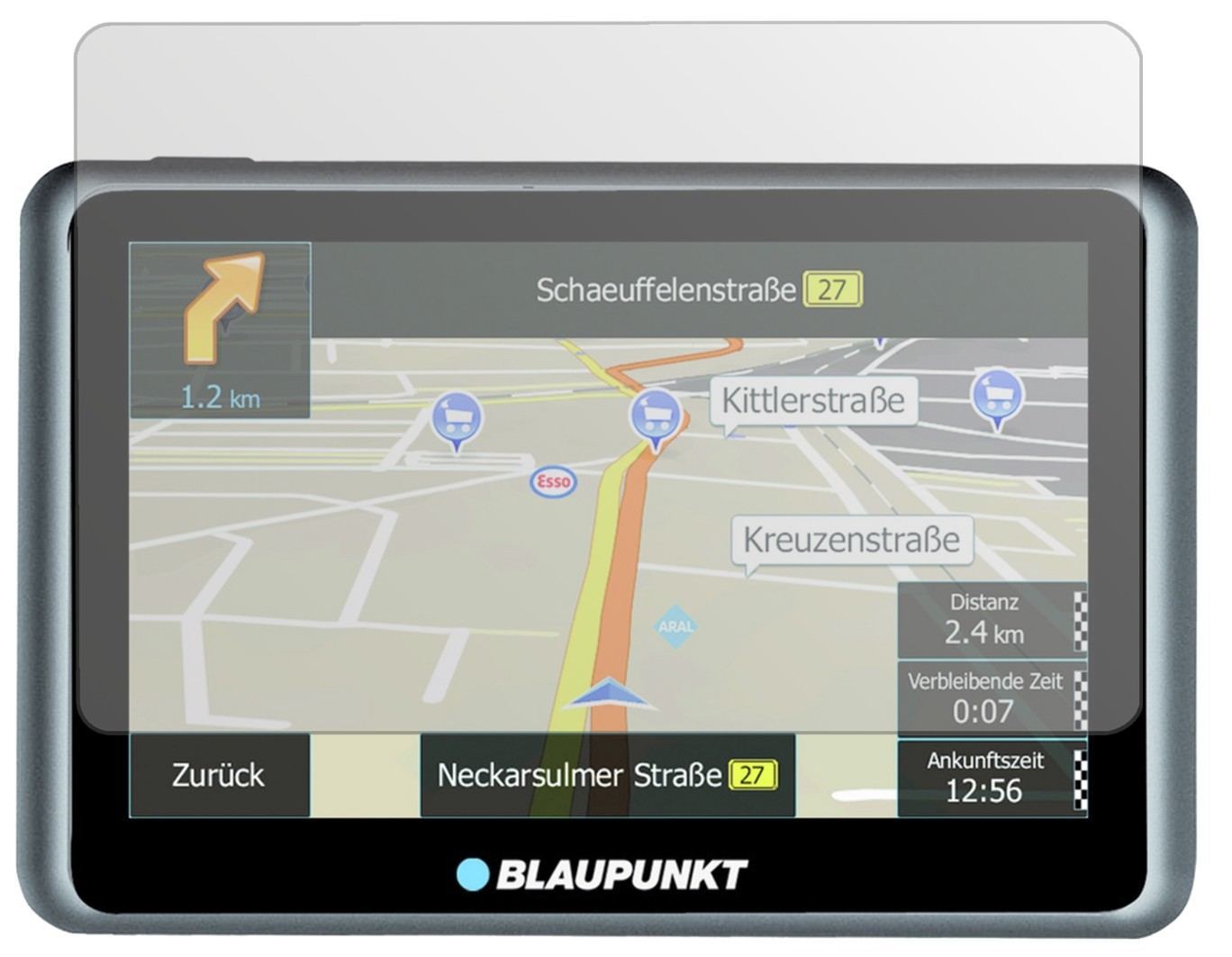 3x Schutzfolie matt für Blaupunkt TravelPilot 55 A (2)