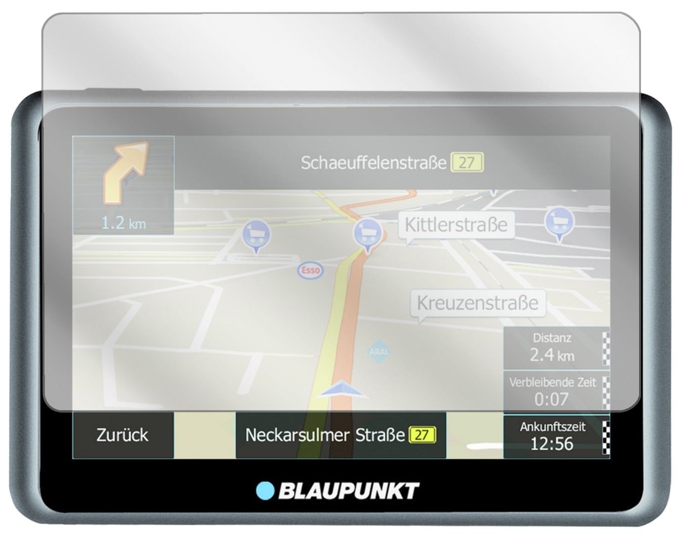 3x Schutzfolie klar für Blaupunkt TravelPilot 55 A (2)