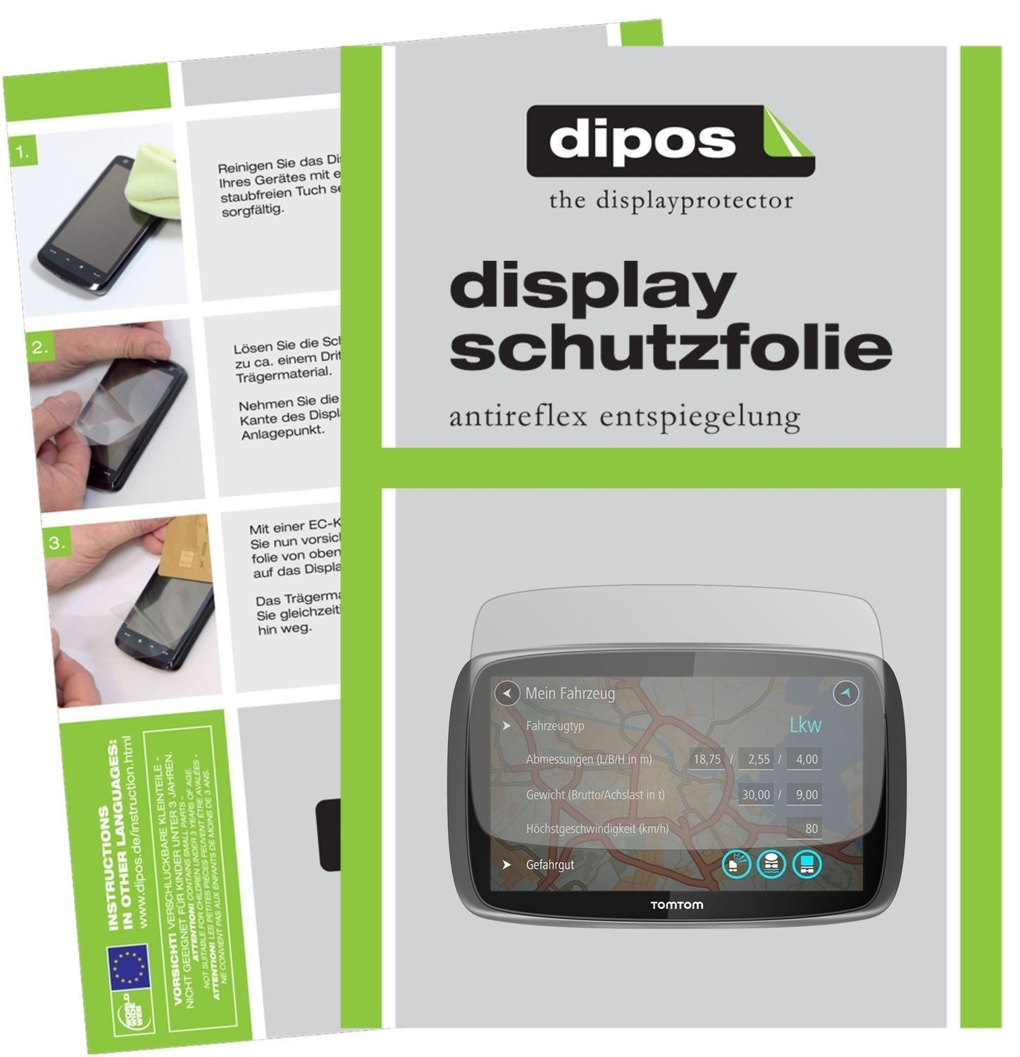 3x Schutzfolie matt für TomTom Trucker 5000 Displa (1)