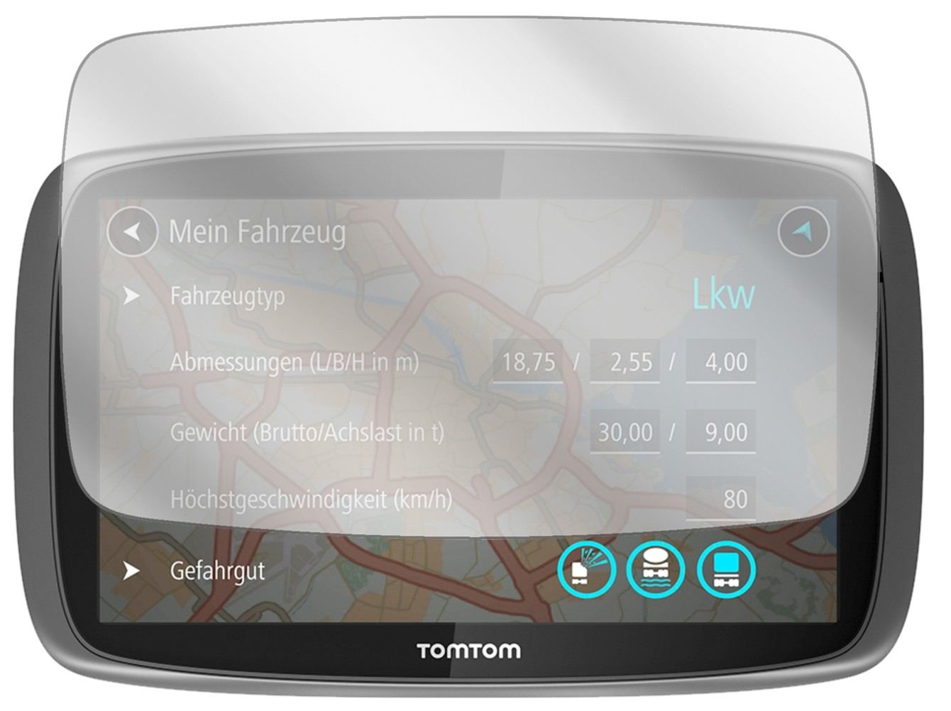 3x Schutzfolie klar für TomTom Trucker 6000 Displa (2)