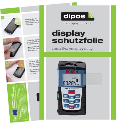 3x Schutzfolie matt für Bosch DLE 70 Professional  (1)