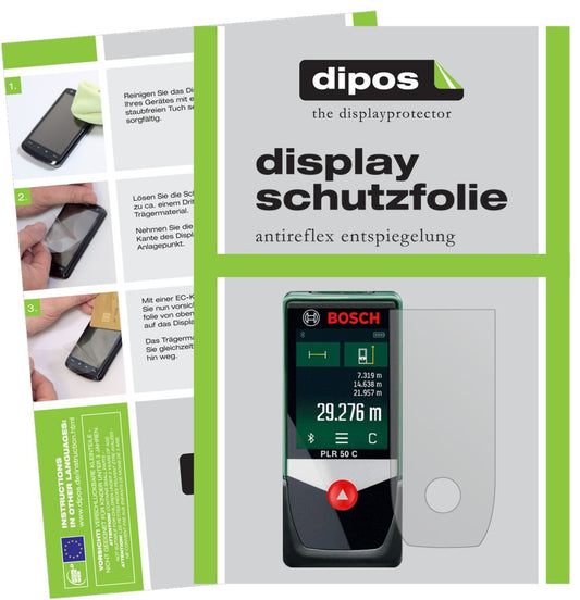 3x Schutzfolie matt für Bosch PLR 50 C Display-Sch (1)