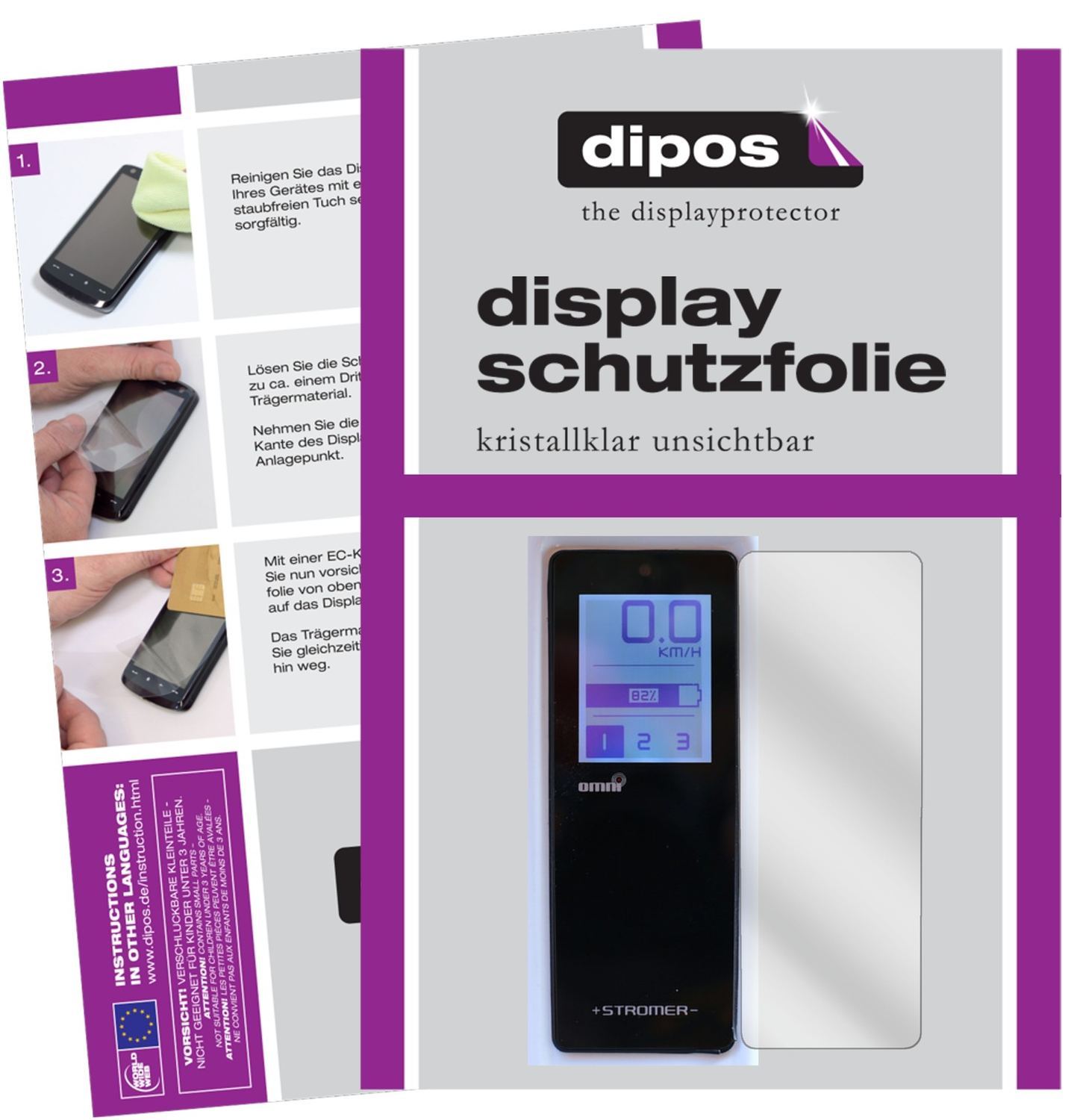 3x Schutzfolie klar für Stromer ST2 Omni-Display D (1)
