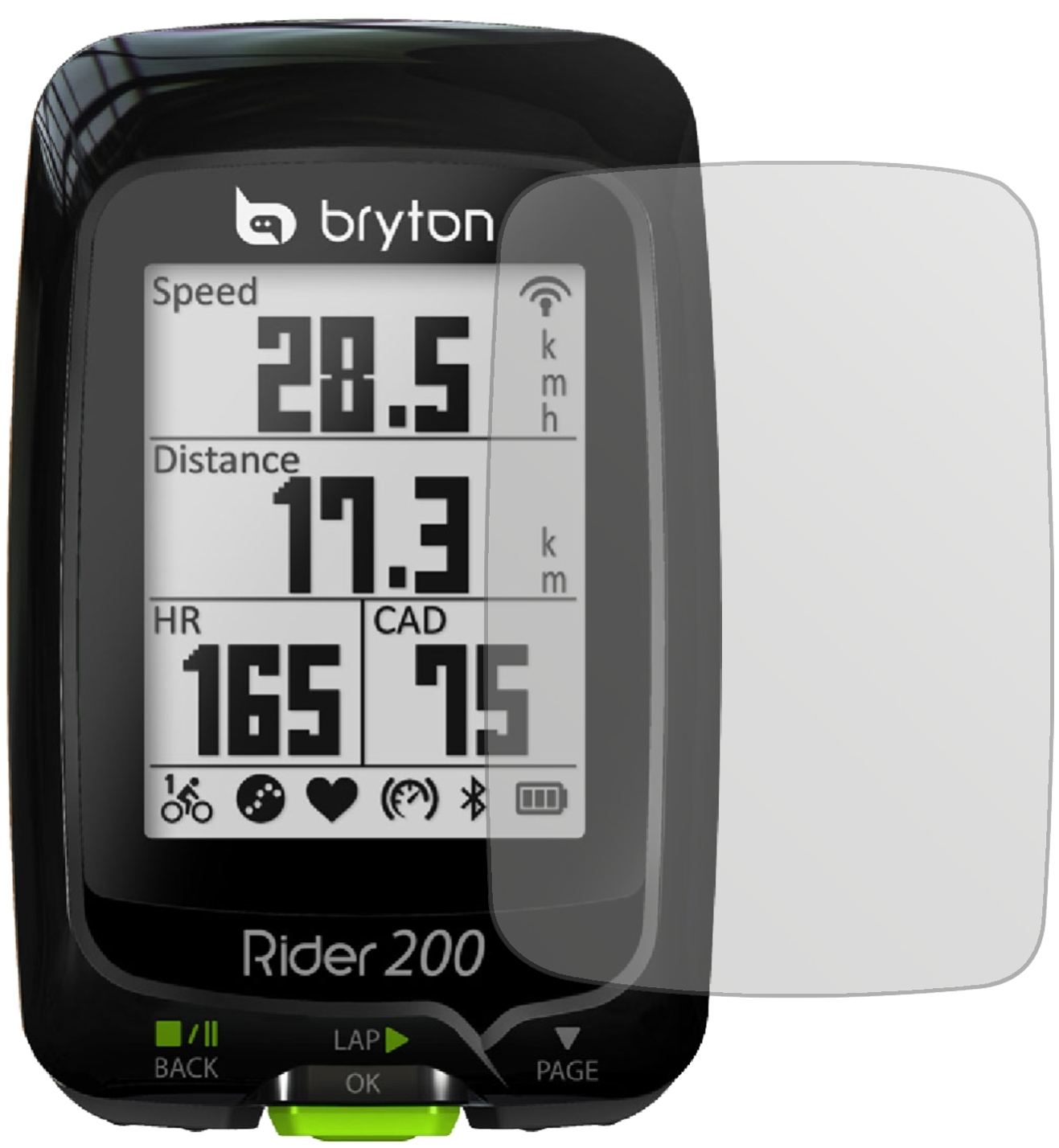 3x Schutzfolie matt für Bryton Rider 200 Display-S (2)