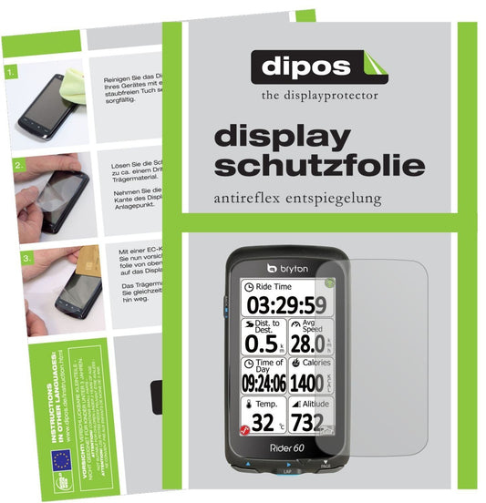 3x Schutzfolie matt für Bryton Rider 60E Display-S (1)