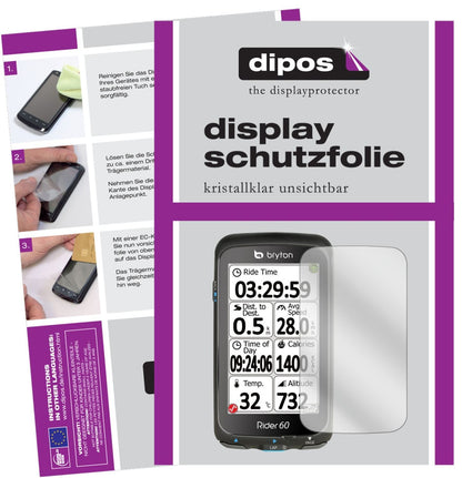 3x Schutzfolie klar für Bryton Rider 60E Display-S (1)