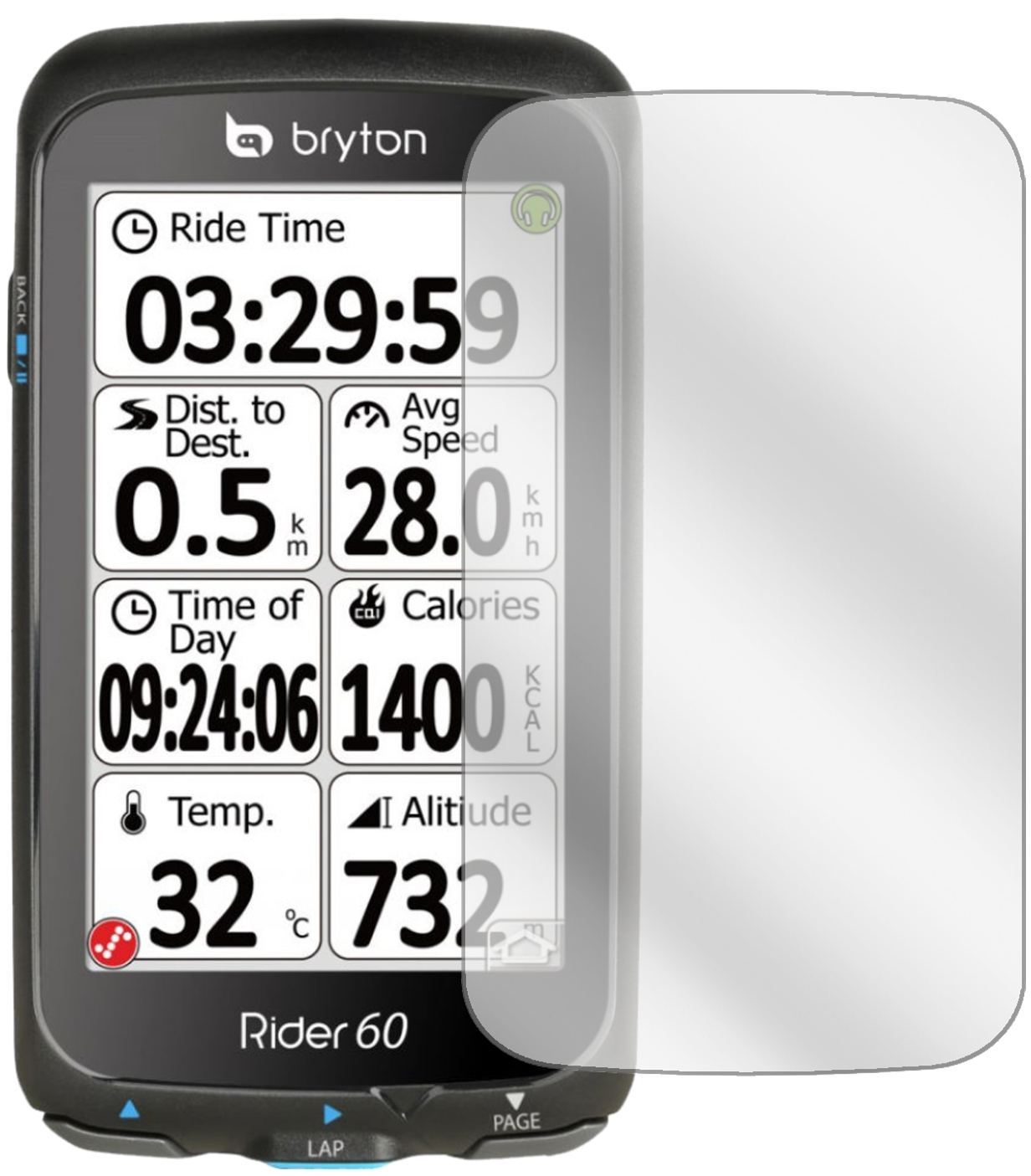3x Schutzfolie klar für Bryton Rider 60E Display-S (2)