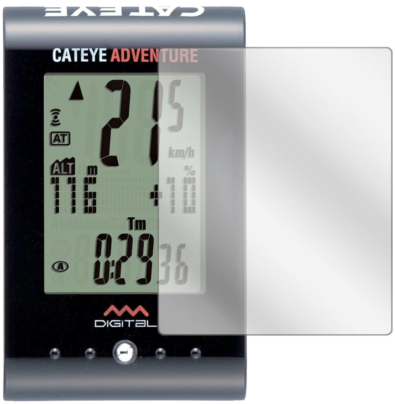 3x Schutzfolie klar für Cateye CC-AT200W Display-S (2)