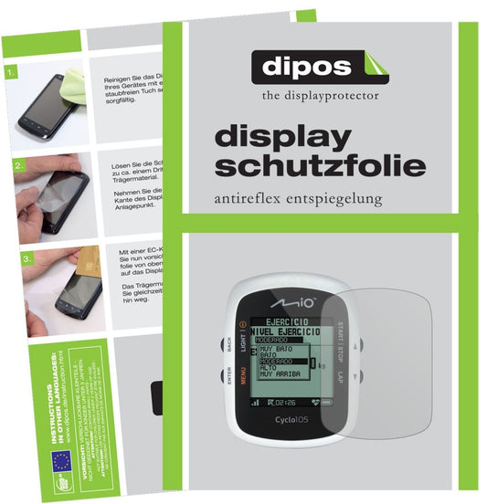 3x Schutzfolie matt für Mitac Mio Cyclo 105 H Disp (1)