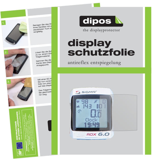 3x Schutzfolie matt für Sigma Rox 6.0 Display-Schu (1)