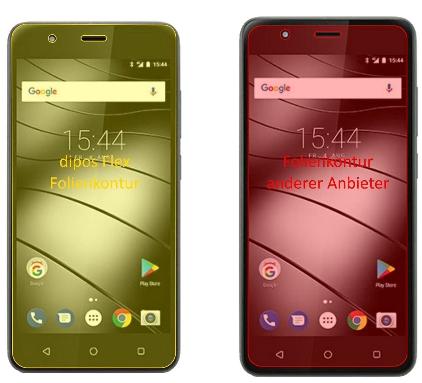 3x 3D Full Cover Schutzfolie für Gigaset GS270 (2)
