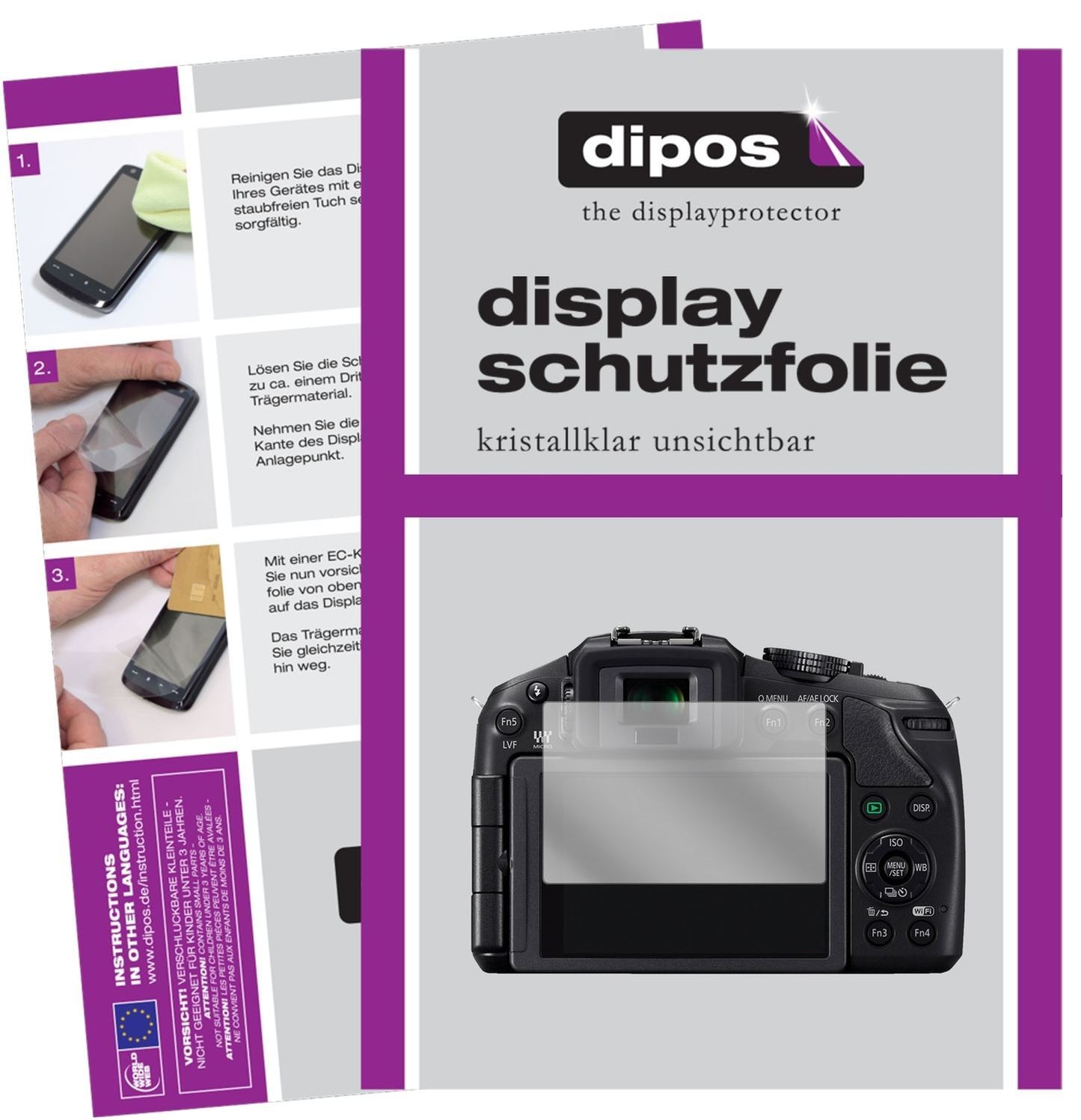 6x Schutzfolie klar für Panasonic Lumix DMC-G5KEG- (1)