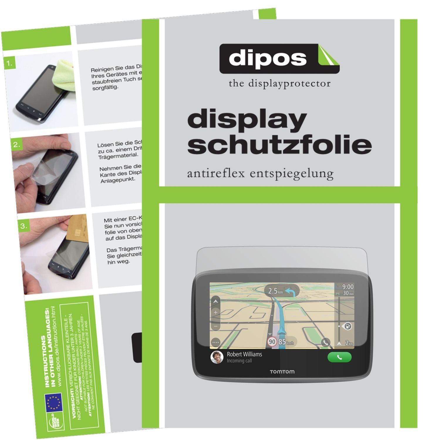 3x Schutzfolie matt für TomTom Via 53 Display-Schu (1)