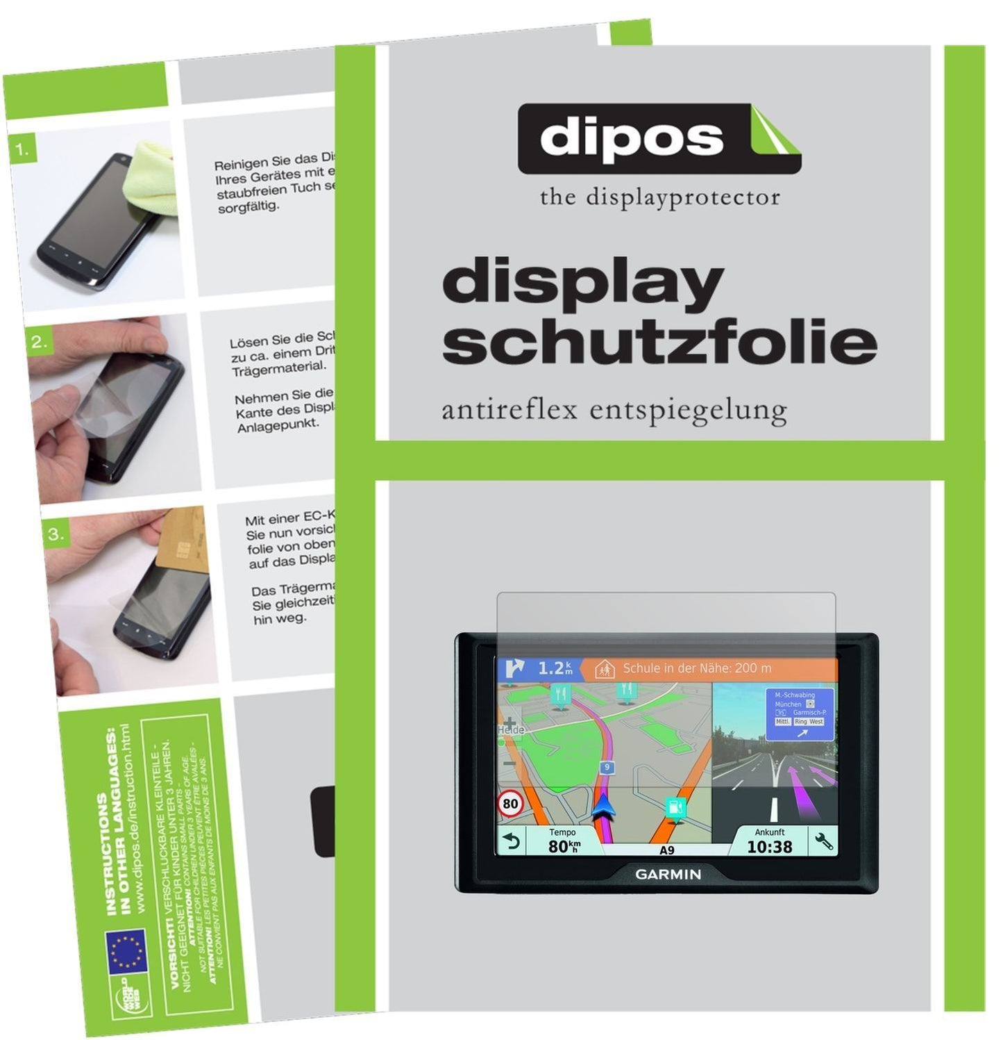 3x Schutzfolie matt für Garmin Drive 51 LMT-S Disp (1)