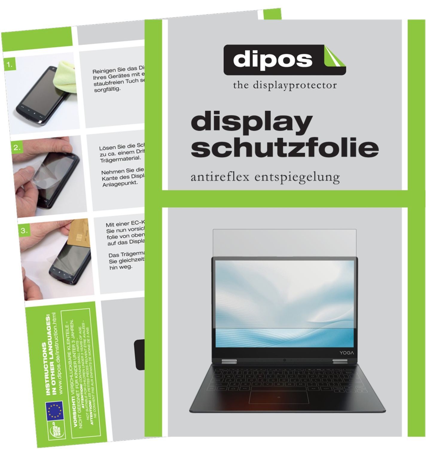 2x Schutzfolie matt für Lenovo Yoga A12 Display-Sc (1)