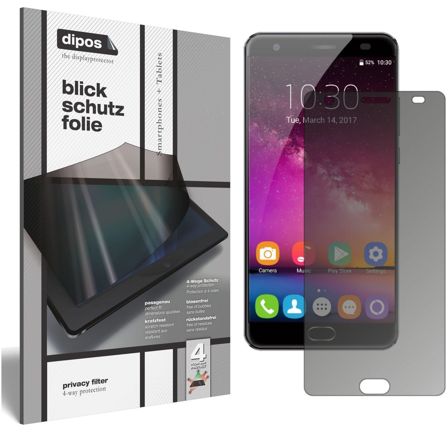 Blickschutzfolie für Oukitel K6000 Plus matt Schut (1)