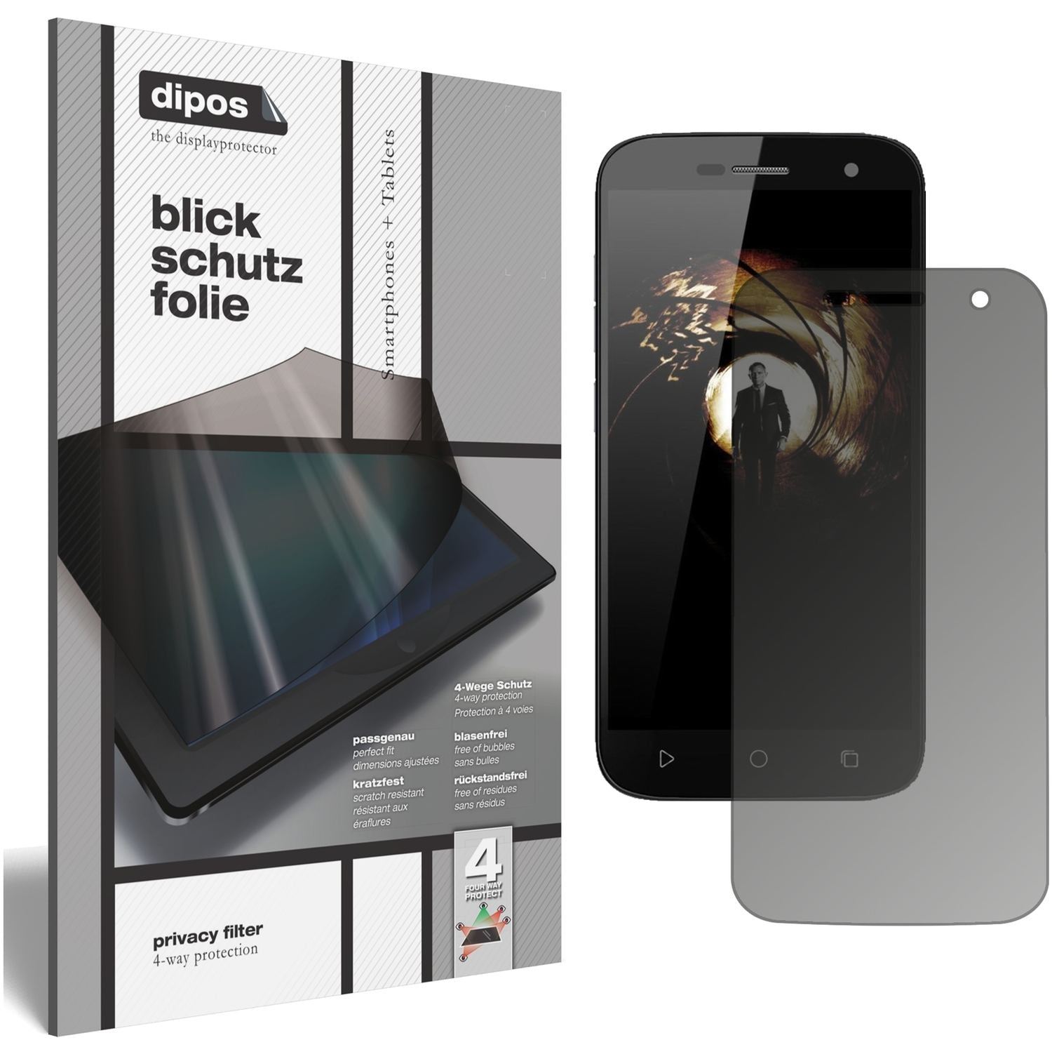 Blickschutzfolie für Ulefone U007 Pro matt Schutzf (1)