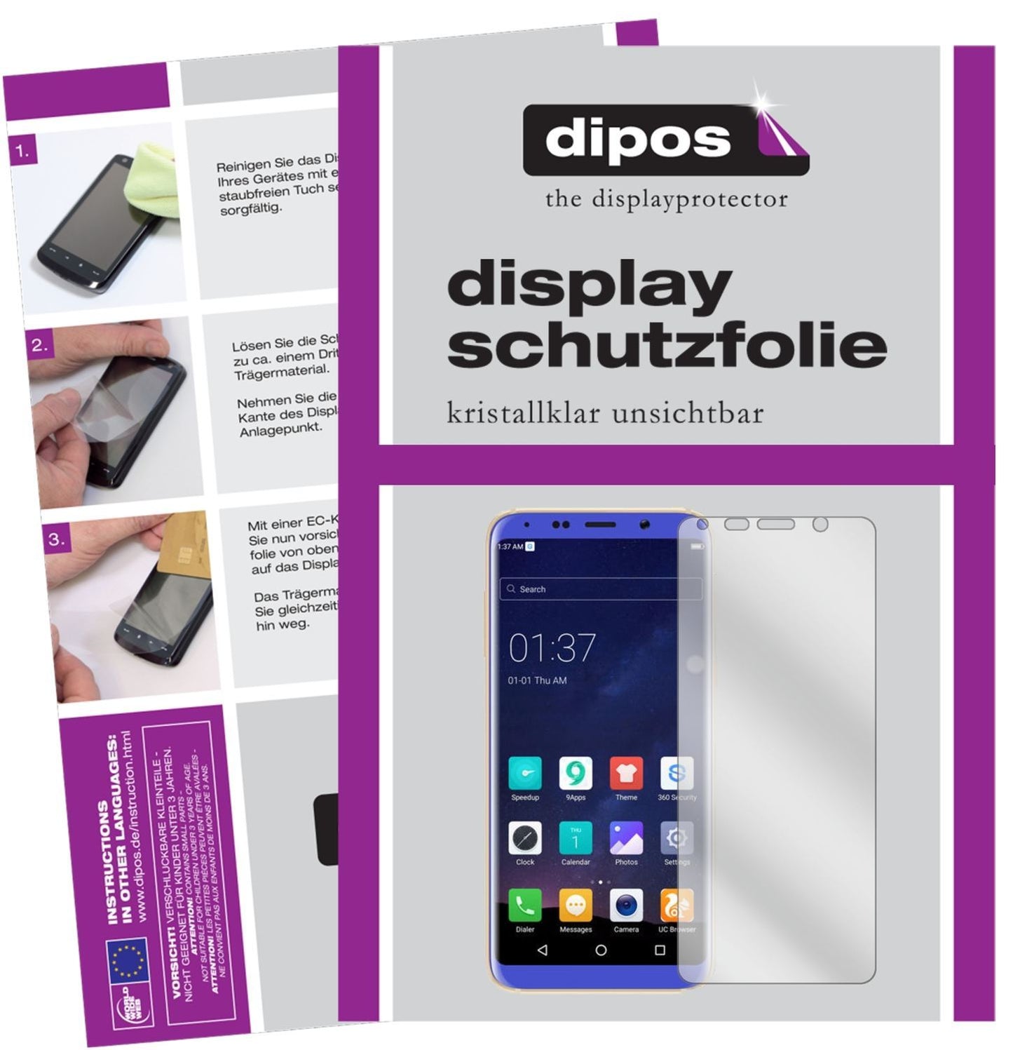 2x Schutzfolie klar für BLUBOO S8 Display-Schutzfo (1)