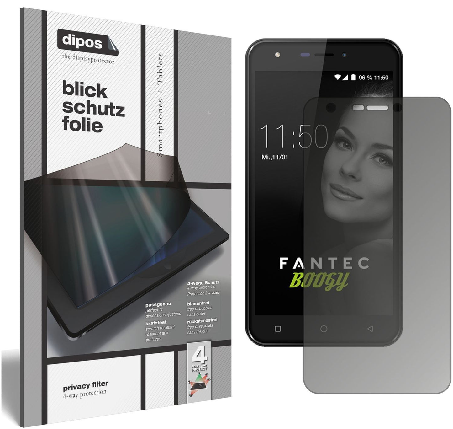 Blickschutzfolie für Fantec Boogy matt Schutzfolie (1)