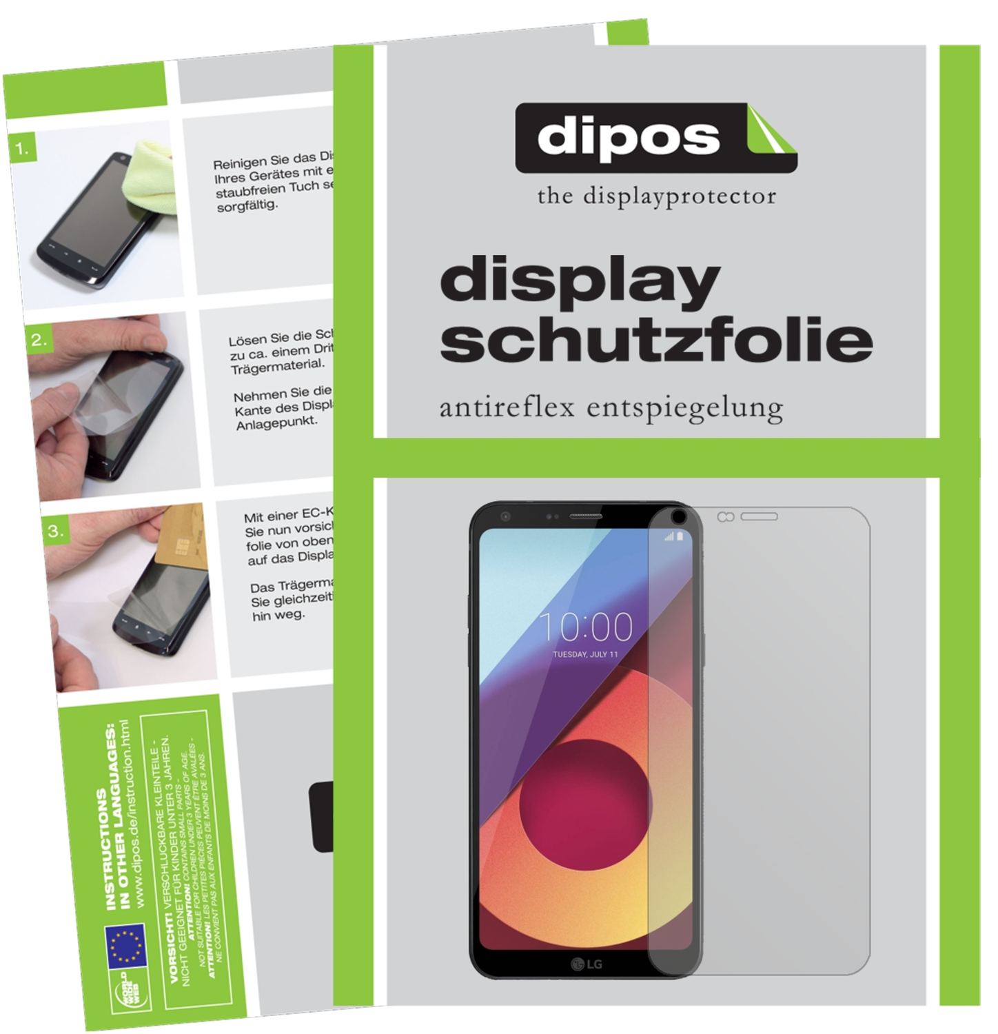 6x Schutzfolie matt für LG Q6+ Display-Schutzfolie (1)