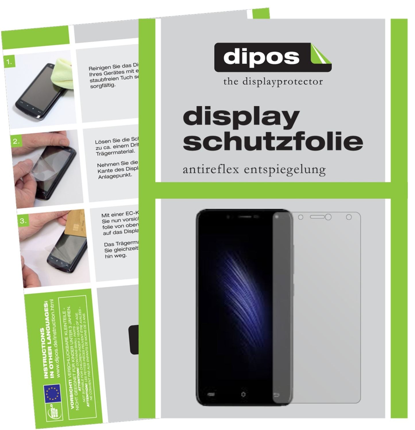 2x Schutzfolie matt für Cubot Hafury Mix 2017 Disp (1)
