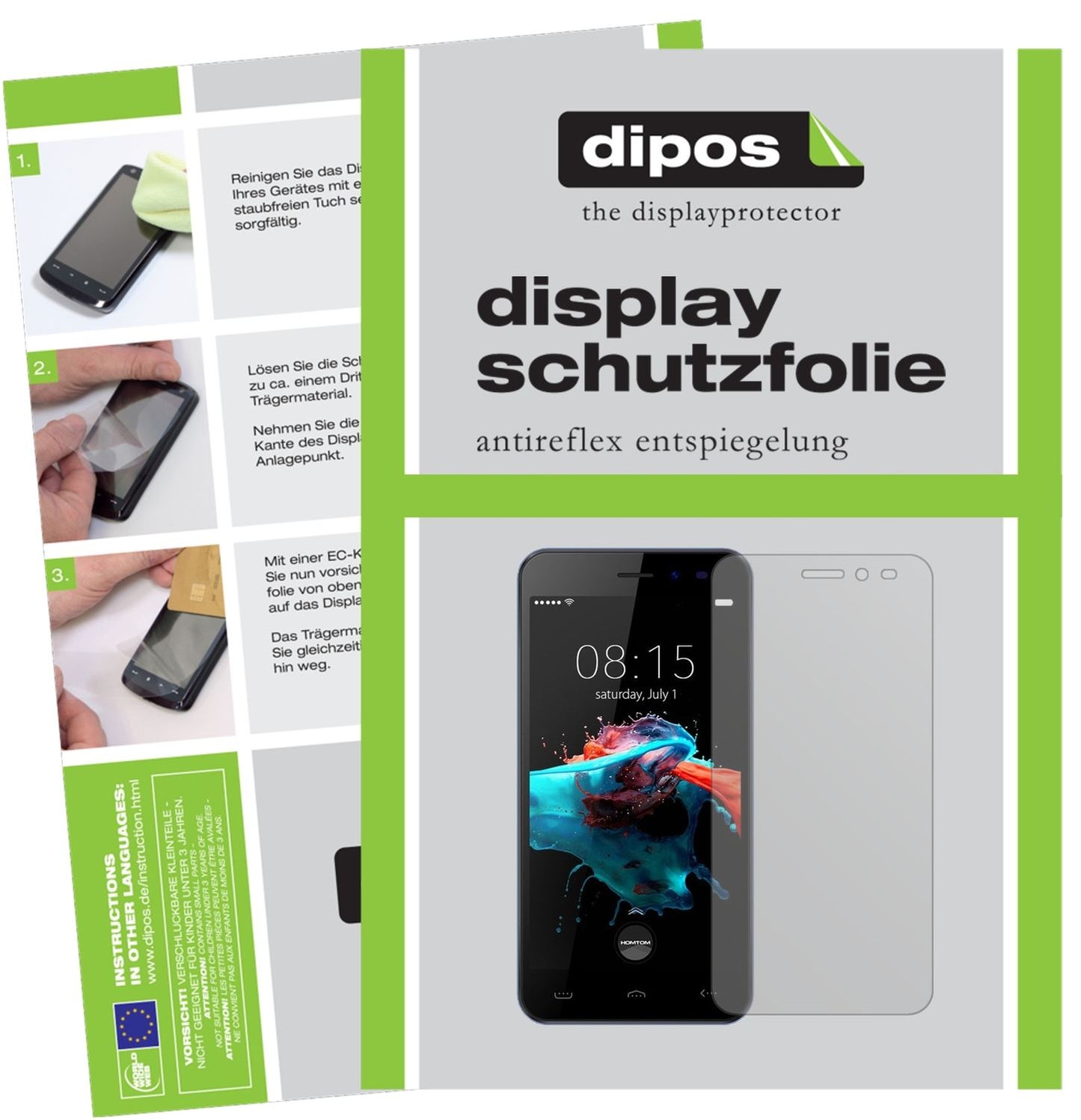 6x Schutzfolie matt für HOMTOM HT16 2016 Display-S (1)