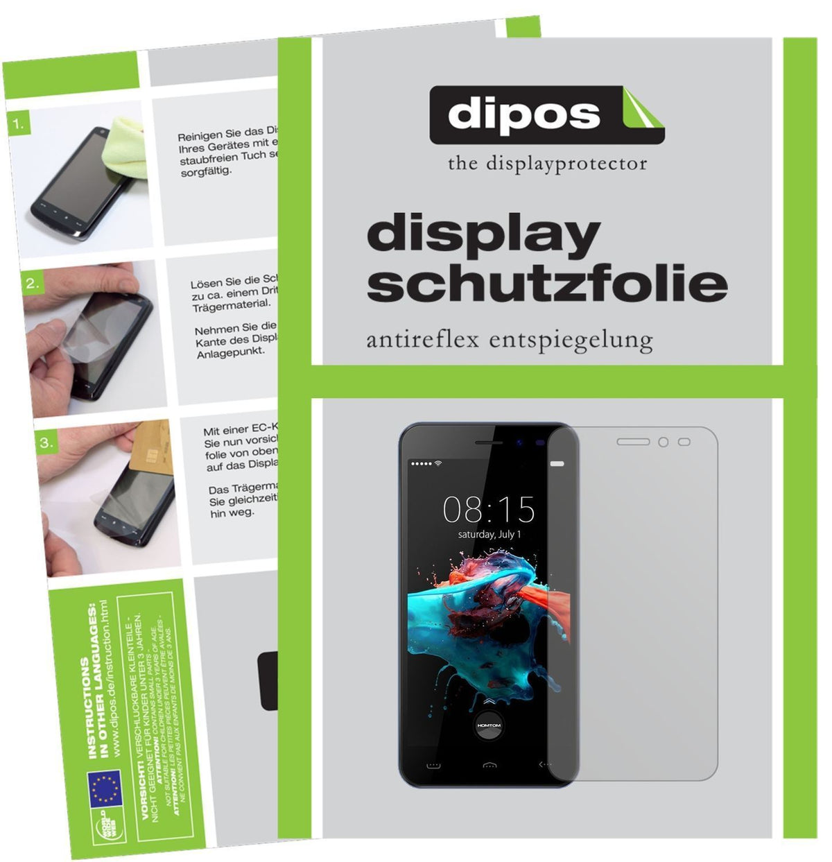 2x Schutzfolie matt für HOMTOM HT16 2016 Display-S (1)
