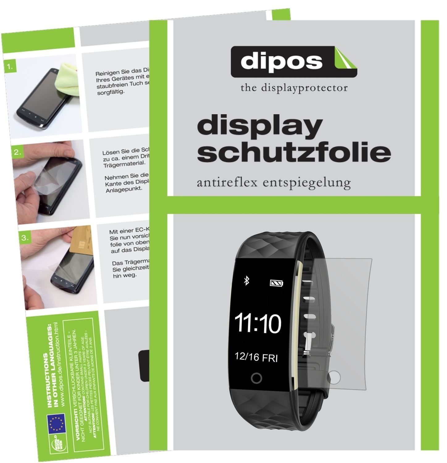 6x Schutzfolie matt für Willful SW328 Fitness Trac (1)